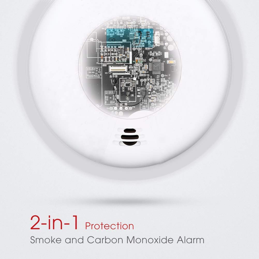 Combination Smoke and Carbon Monoxide Detector Alarm