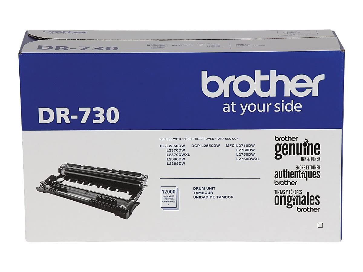 Brother DR730 Genuine Drum Unit, Black, Up to 12,000 Pages
