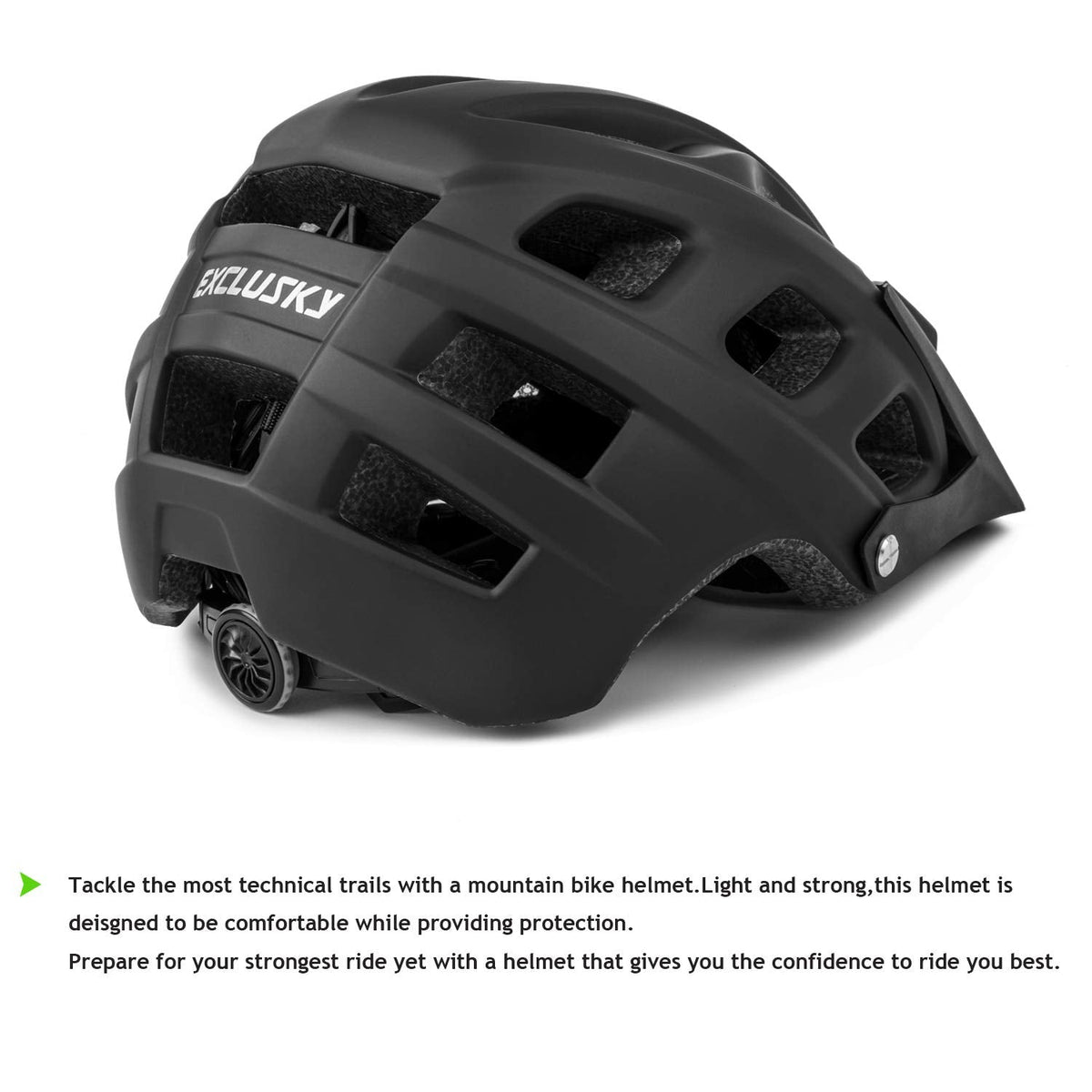 Exclusky Adjustable Mountain Bike Helmet, 56-61 cm