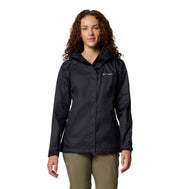 Columbia Women's Arcadia II Waterproof Rain Jacket, Black, Small