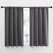 NICETOWN Blackout Kitchen Curtains, W42 x L45, Grey