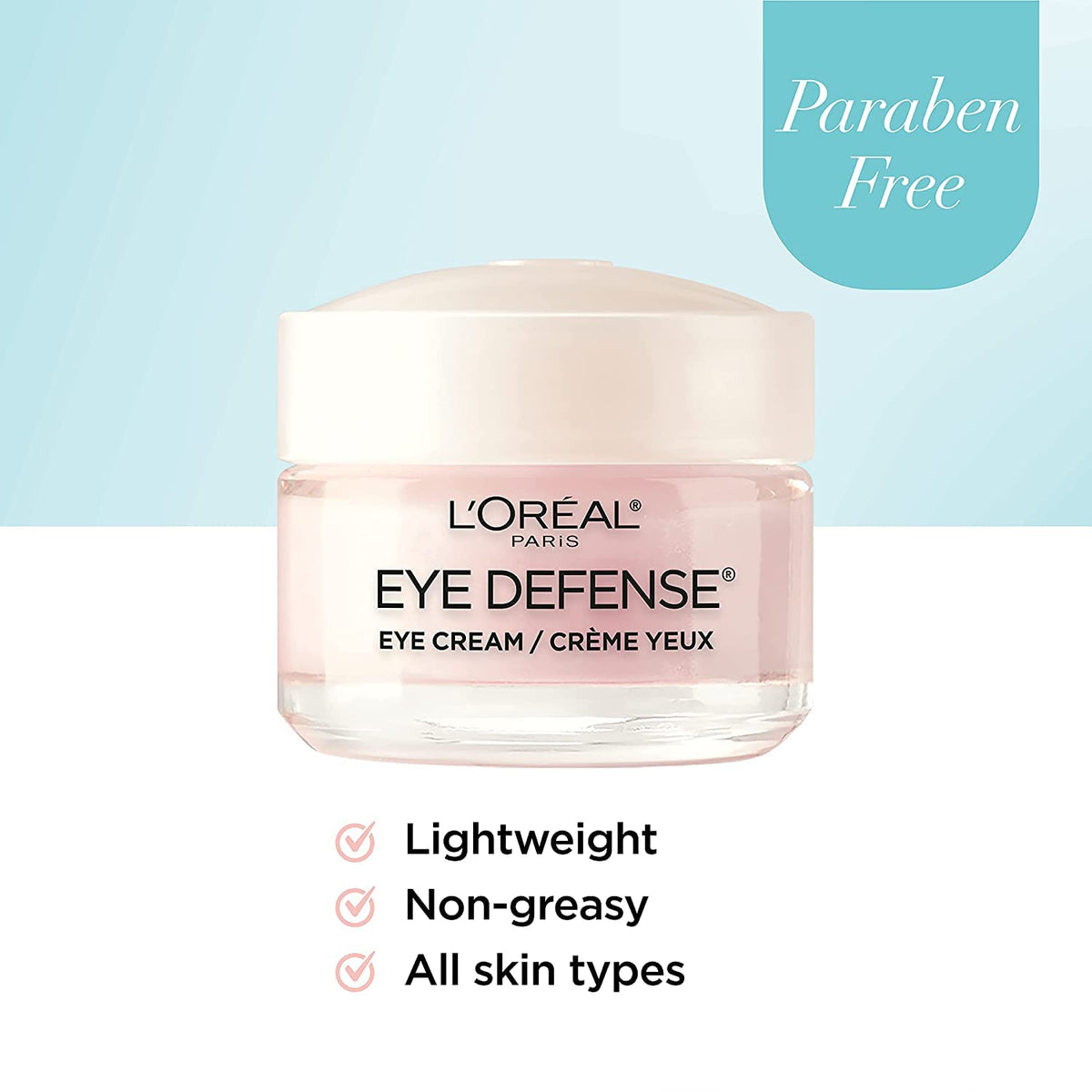 L'Oréal Paris Caffeine Eye Cream with Hyaluronic Acid, 15 ml