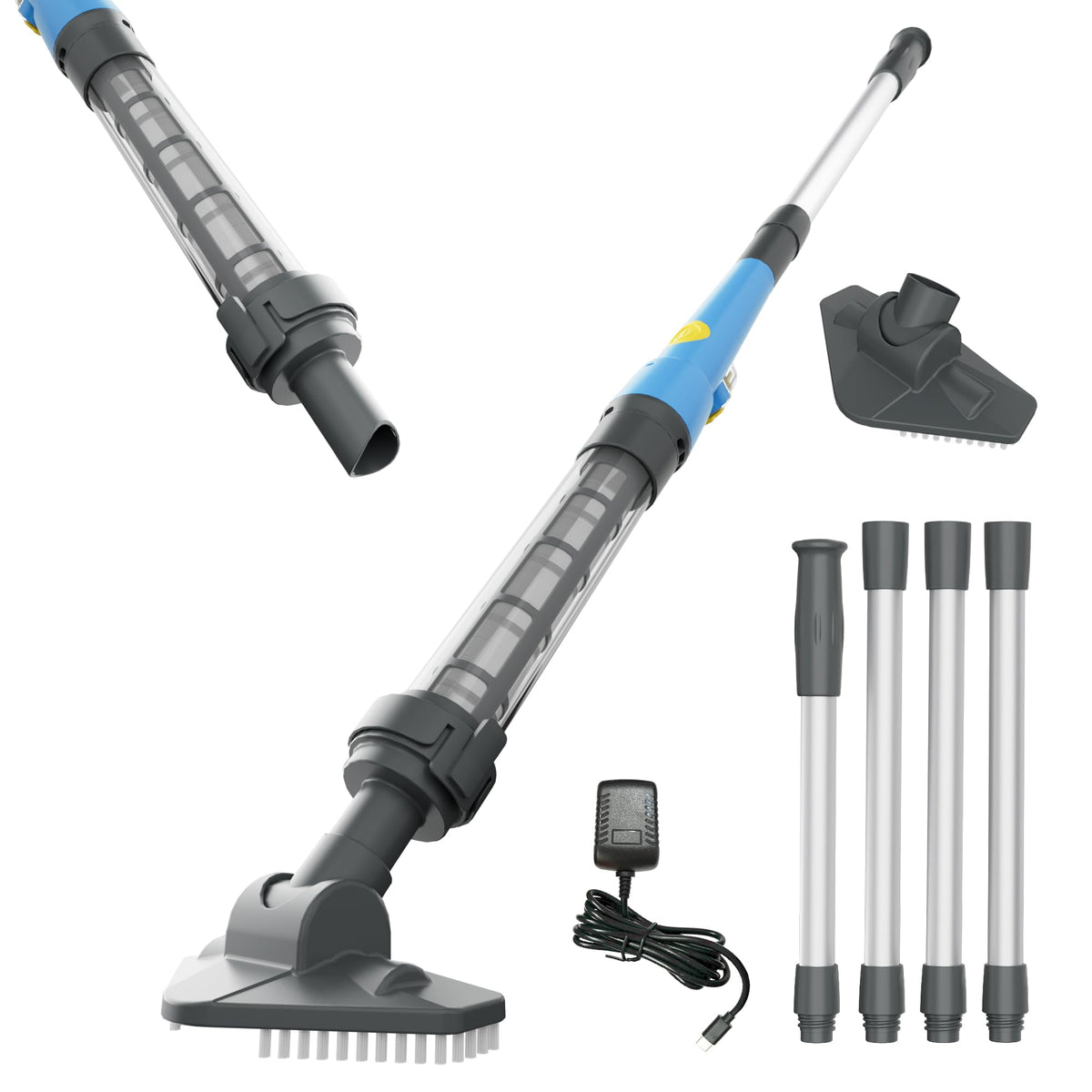 Hushlight Handheld Hot Tub Vacuum, Blue