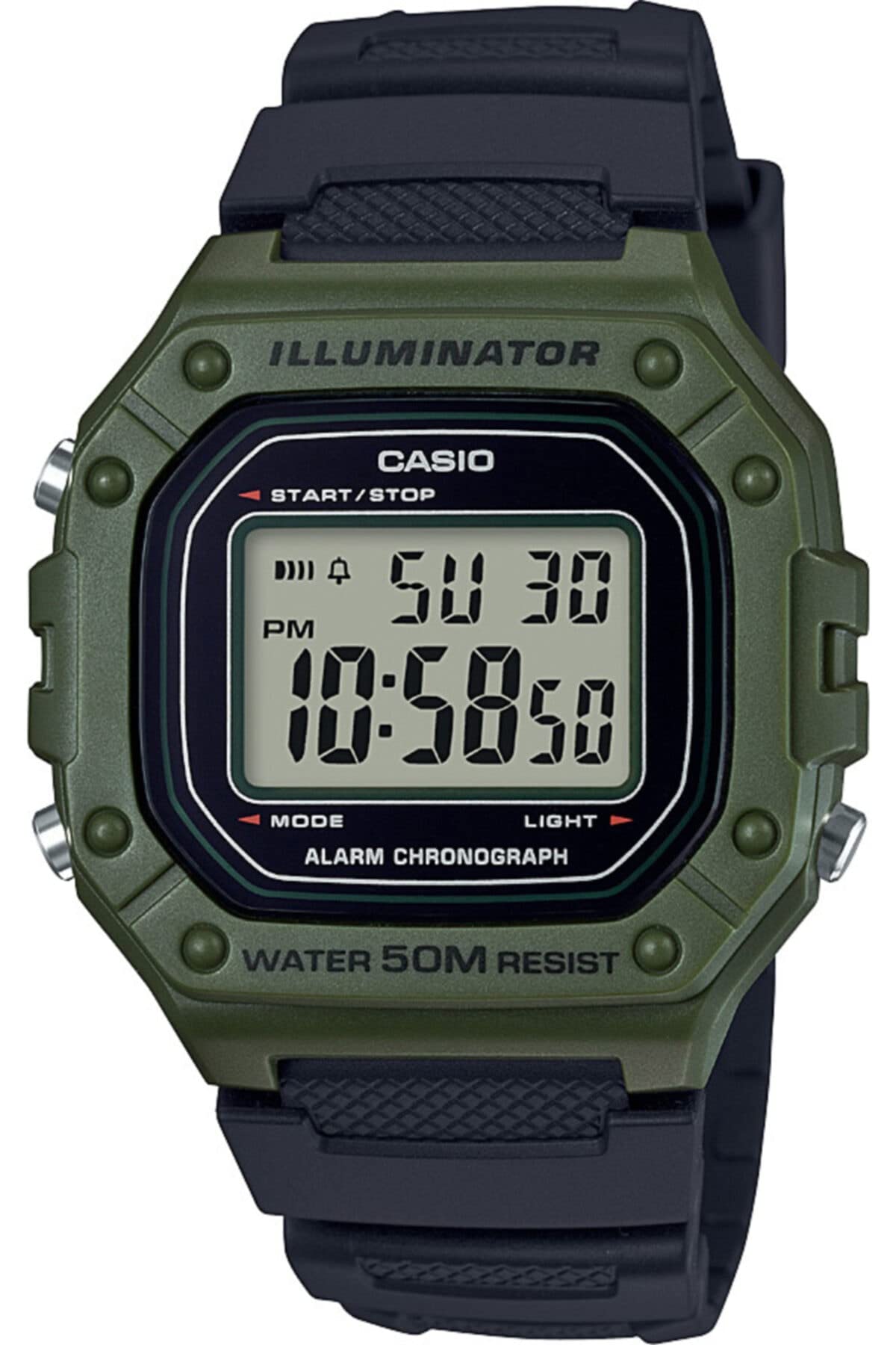 Casio Men's W-218H-3AVCF Classic Digital Quartz Watch, Black