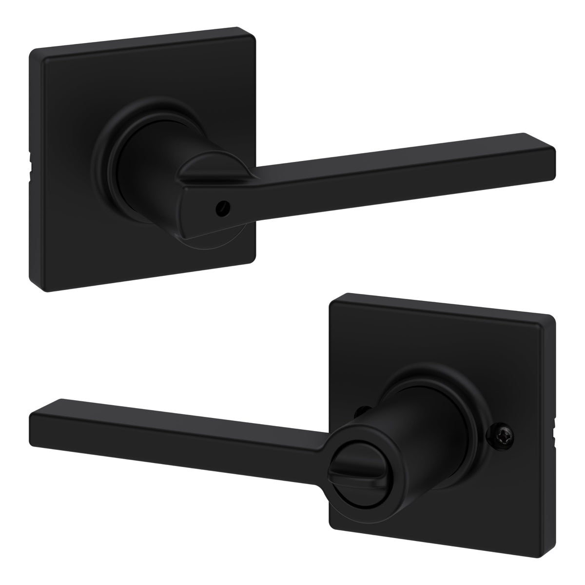 Weiser Casey Reversible Privacy Door Handle, Matte Black