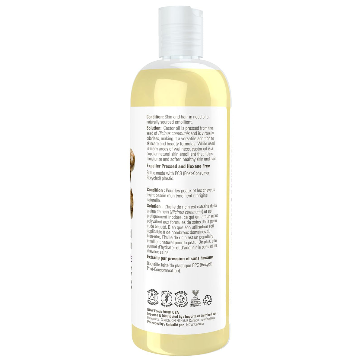 NOW Solutions Castor Oil, 100% Pure, 473 mL