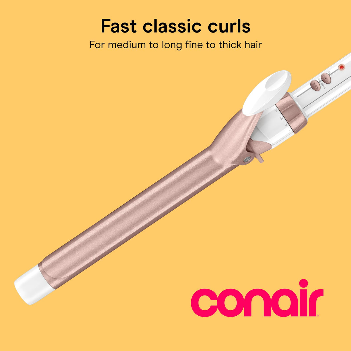 Conair Double Ceramic Long Barrel Curling Iron, 1 in