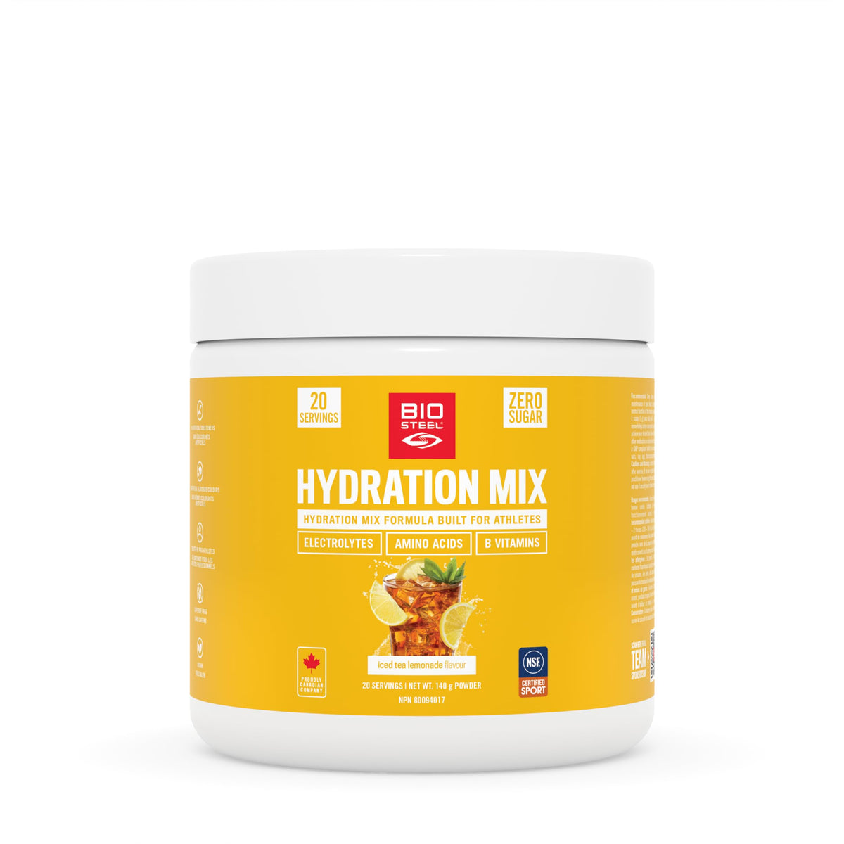 BioSteel Hydration Mix, Iced Tea Lemonade, 20 Servings