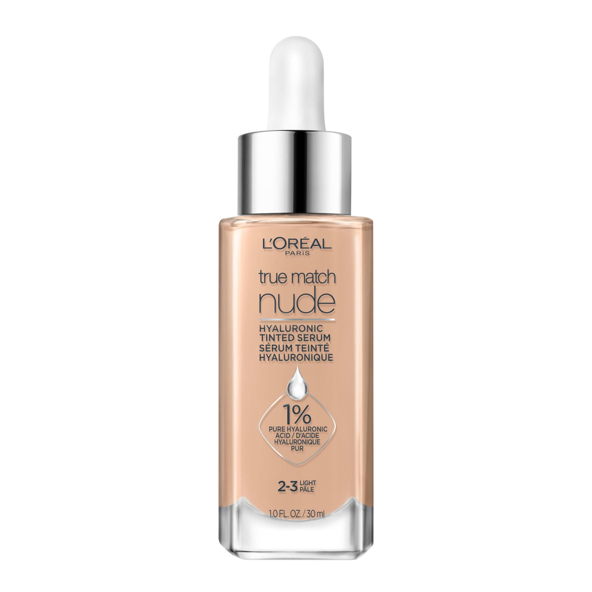 L'Oréal Paris True Match Nude Hyaluronic Foundation, Light, 30 mL