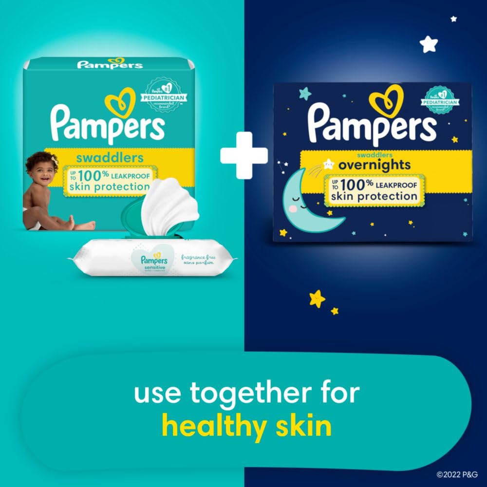Pampers Swaddlers Baby Diapers, Size S8, 58 Count