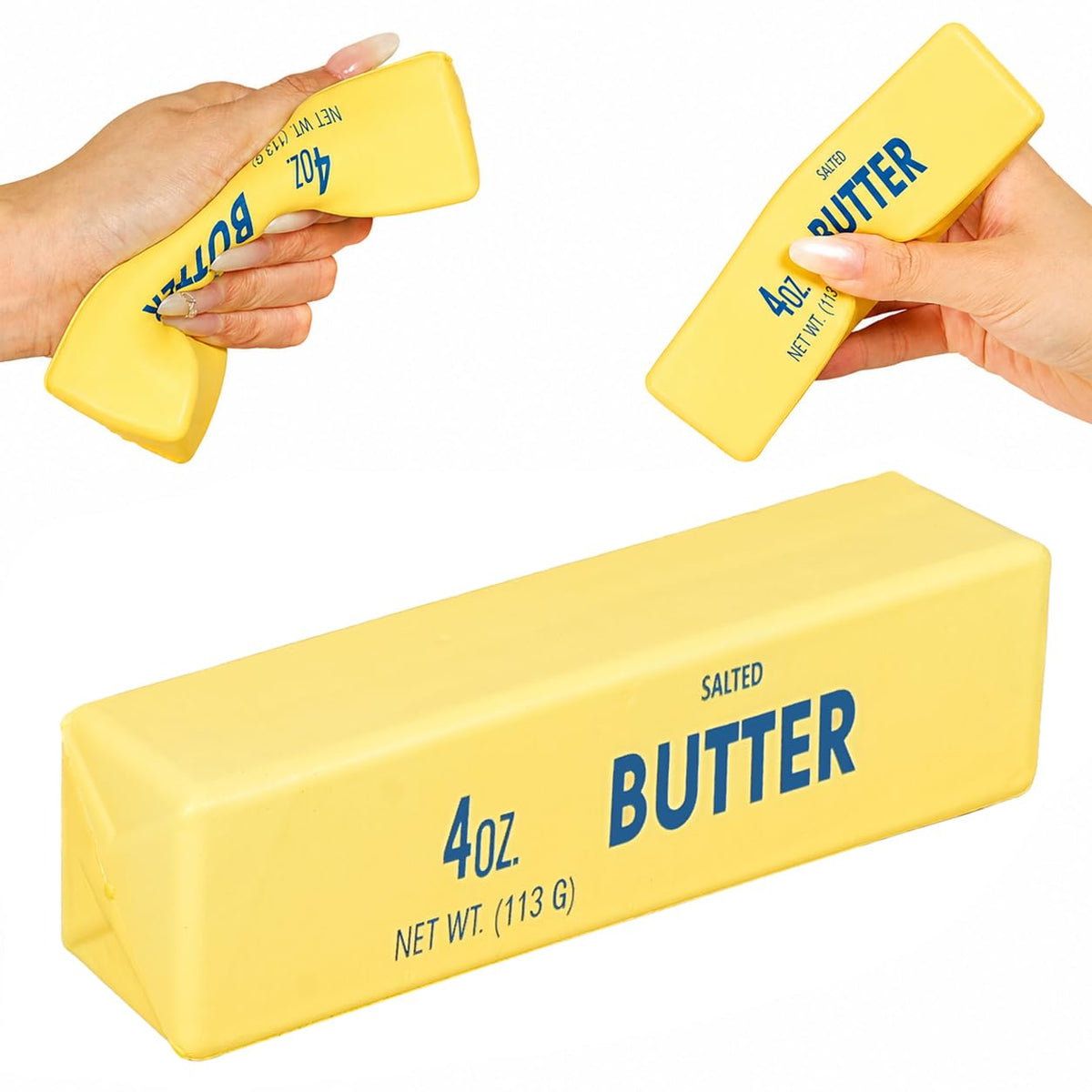 erfuvb Butter Squishy Slow-Rising Fidget Toy, Yellow, Small