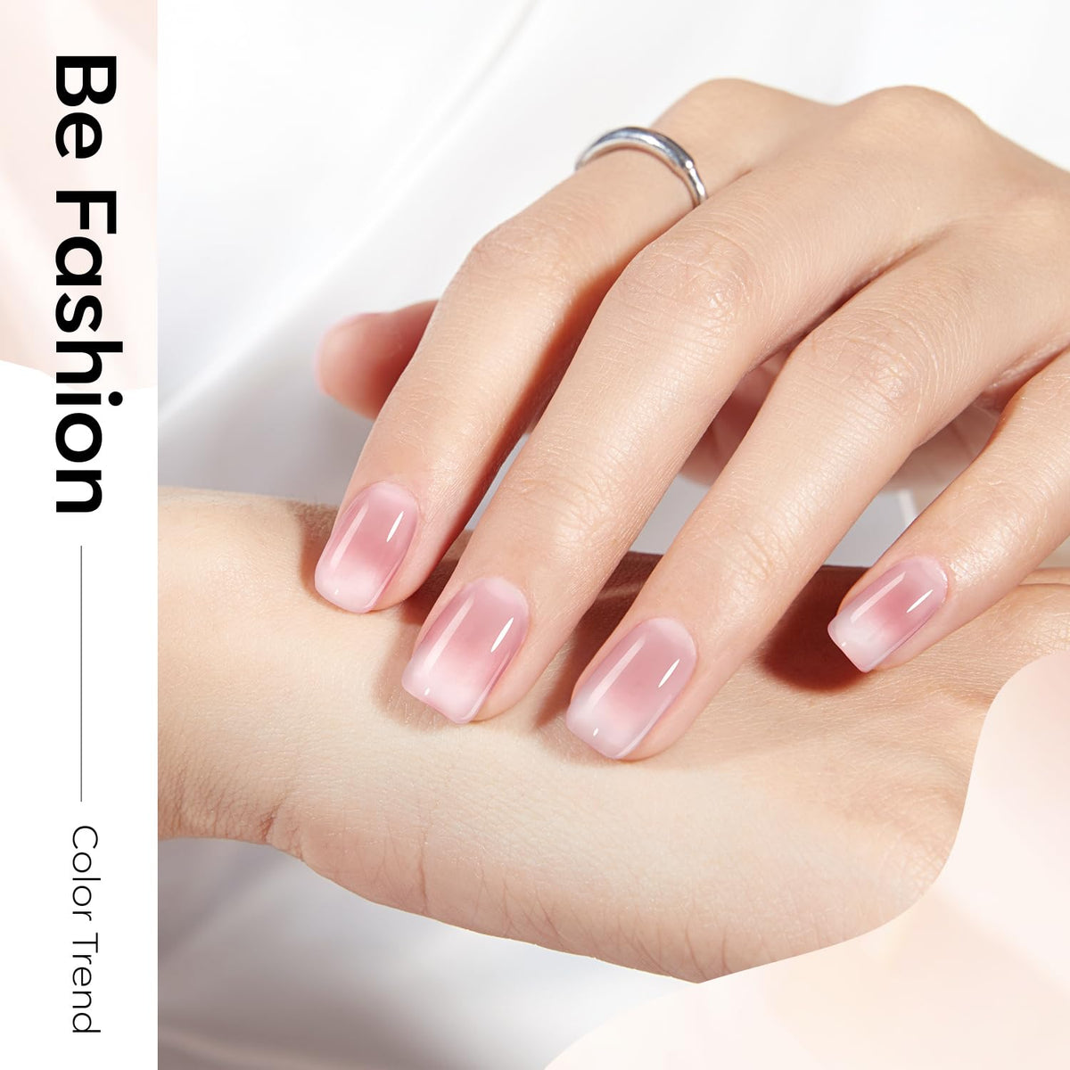 Modelones Jelly Gel Nail Polish Set, 6 Colors, Nude