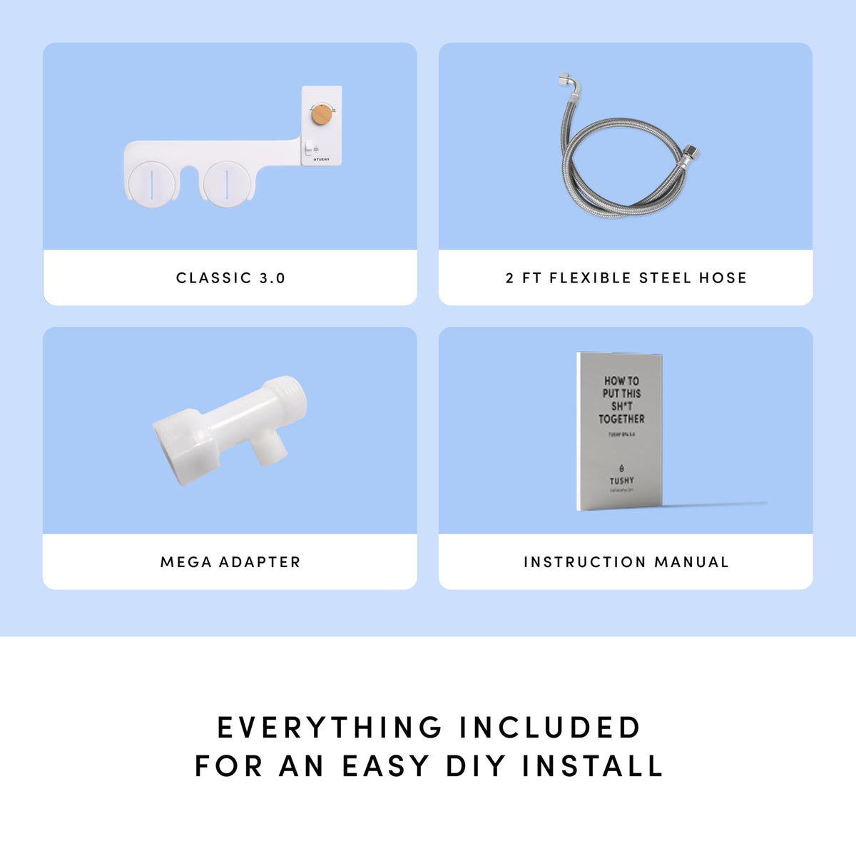 TUSHY Classic 3.0 Non-Electric Bidet Toilet Attachment