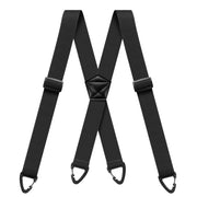 Men's Heavy Duty Elastic Suspenders, 1.5 Inch, Black