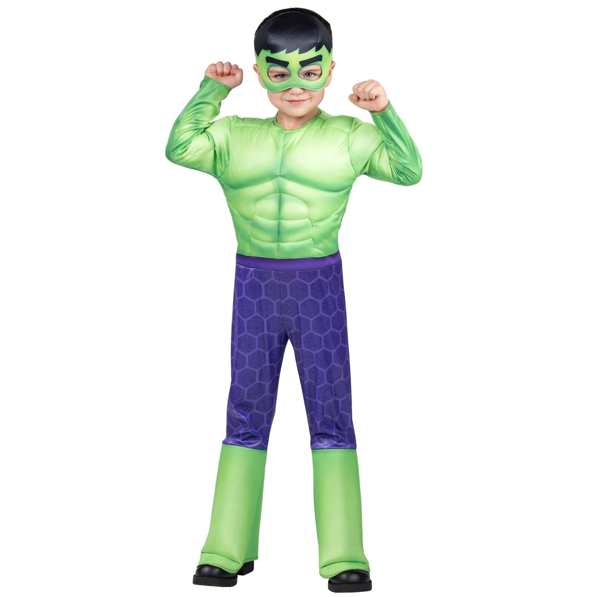 Marvel Hulk Toddler Costume with Padded Jumpsuit and Mask, 3T-4T