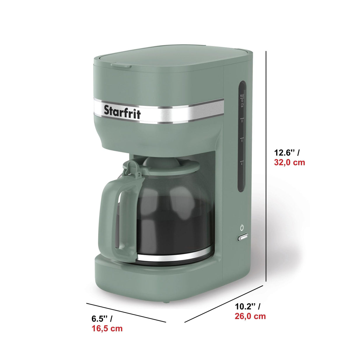 Starfrit 10-Cup Coffee Maker, 900W, Sage