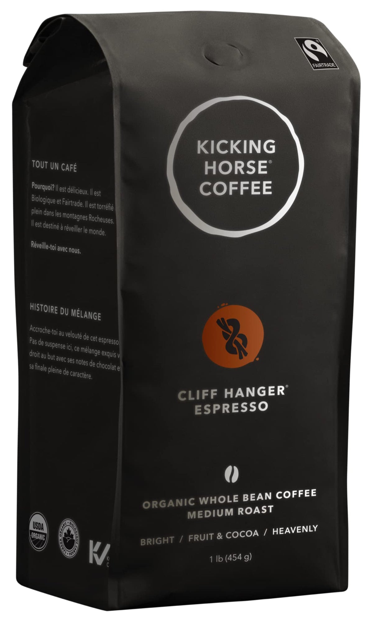 Kicking Horse Cliff Hanger Espresso Medium Roast Whole Bean, 1 lb