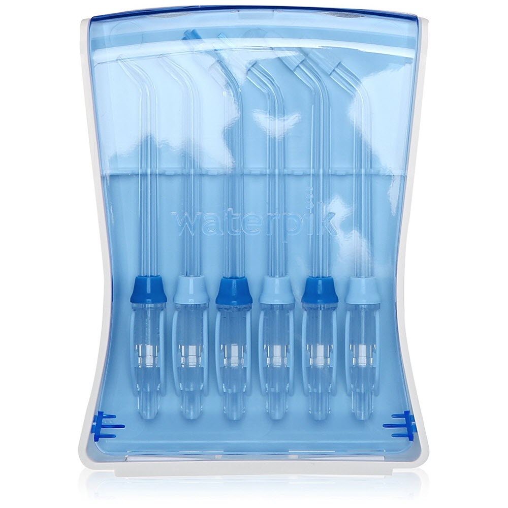 Waterpik Water Flosser Replacement Tips with Storage Case, 6 Count