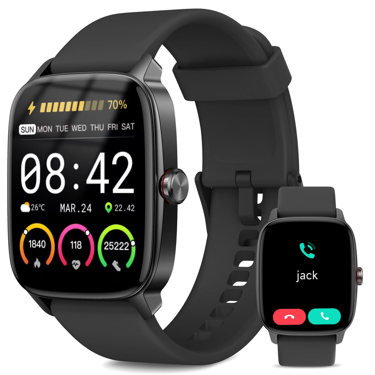 Bluetooth Call Smart Watch for Men and Women, 1.85 Inch