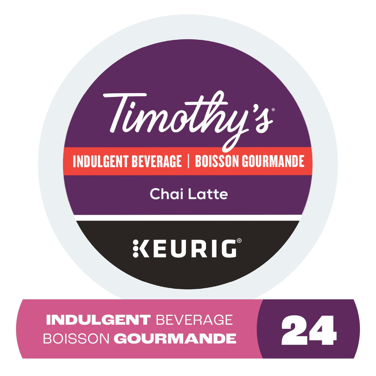 Timothy's Indulgent Chai Latte K-Cup Pods (24 Count)