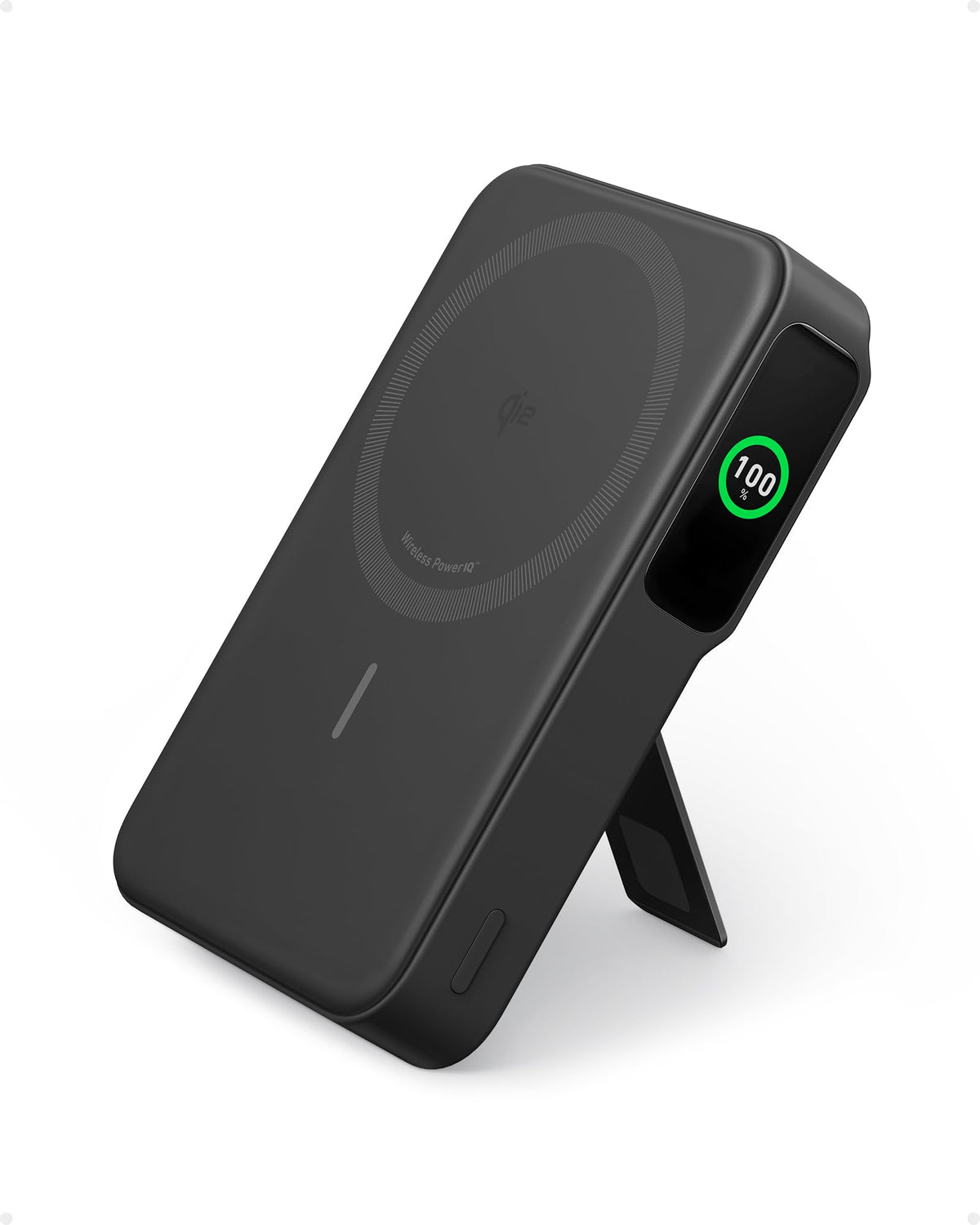 Anker MagGo Power Bank, Qi2 15W, 10,000mAh, Foldable Stand