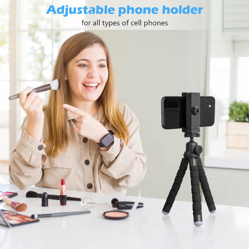 UBeesize Flexible Phone Tripod with Wireless Remote, Black
