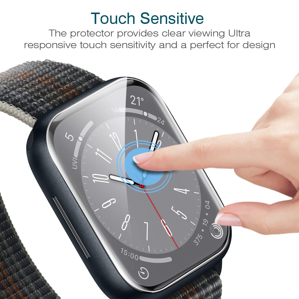 LK Screen Protector for Apple Watch 40mm/41mm, Flexible TPU, 6 Pack