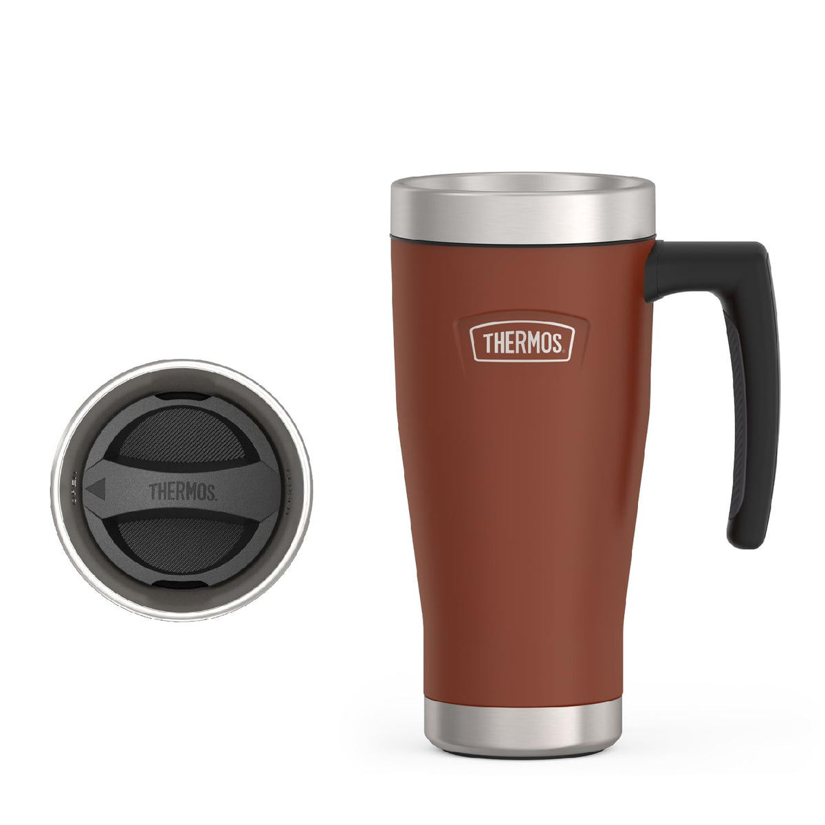 THERMOS ICON Series 16oz Stainless Steel Mug, Saddle