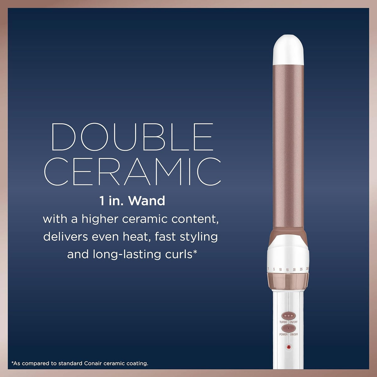 Conair CD705GNC Double Ceramic Curling Wand, 1"