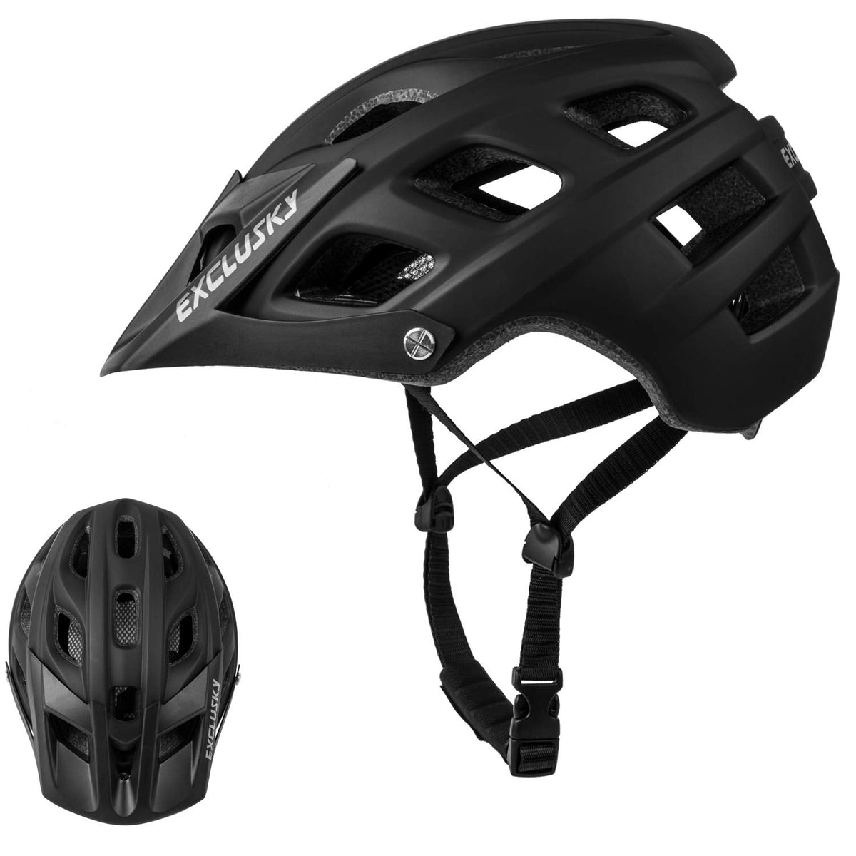 Exclusky Adjustable Mountain Bike Helmet, 56-61 cm
