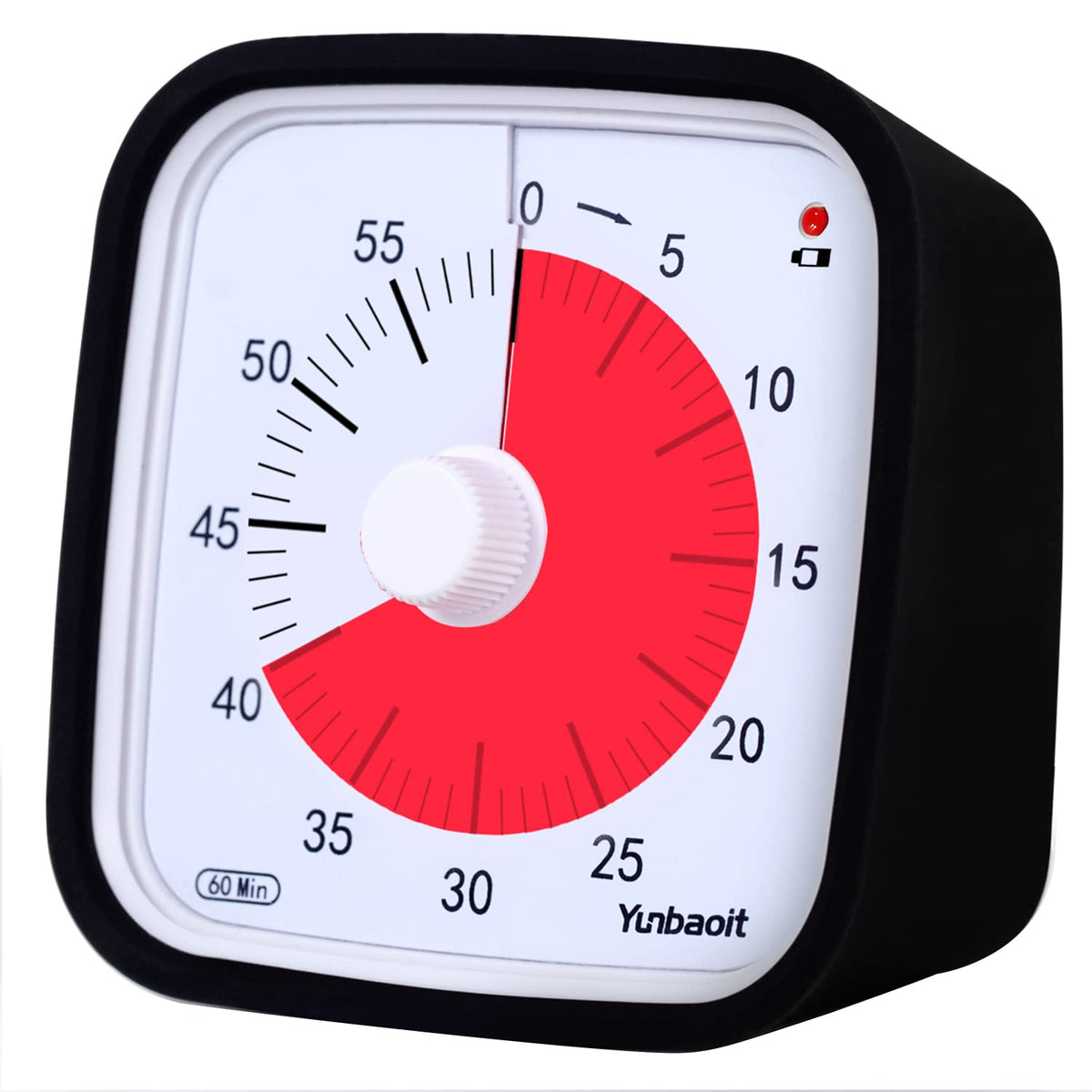 Yunbaoit Visual Timer with Protective Case, 60 Minute, Black