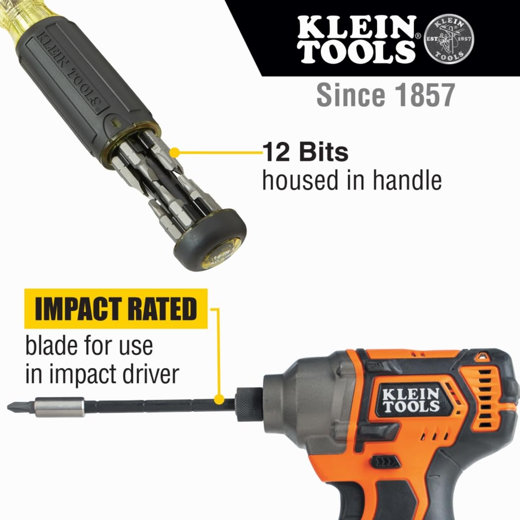 Klein Tools 32303 14-in-1 Impact Rated Multi-Bit Screwdriver Set