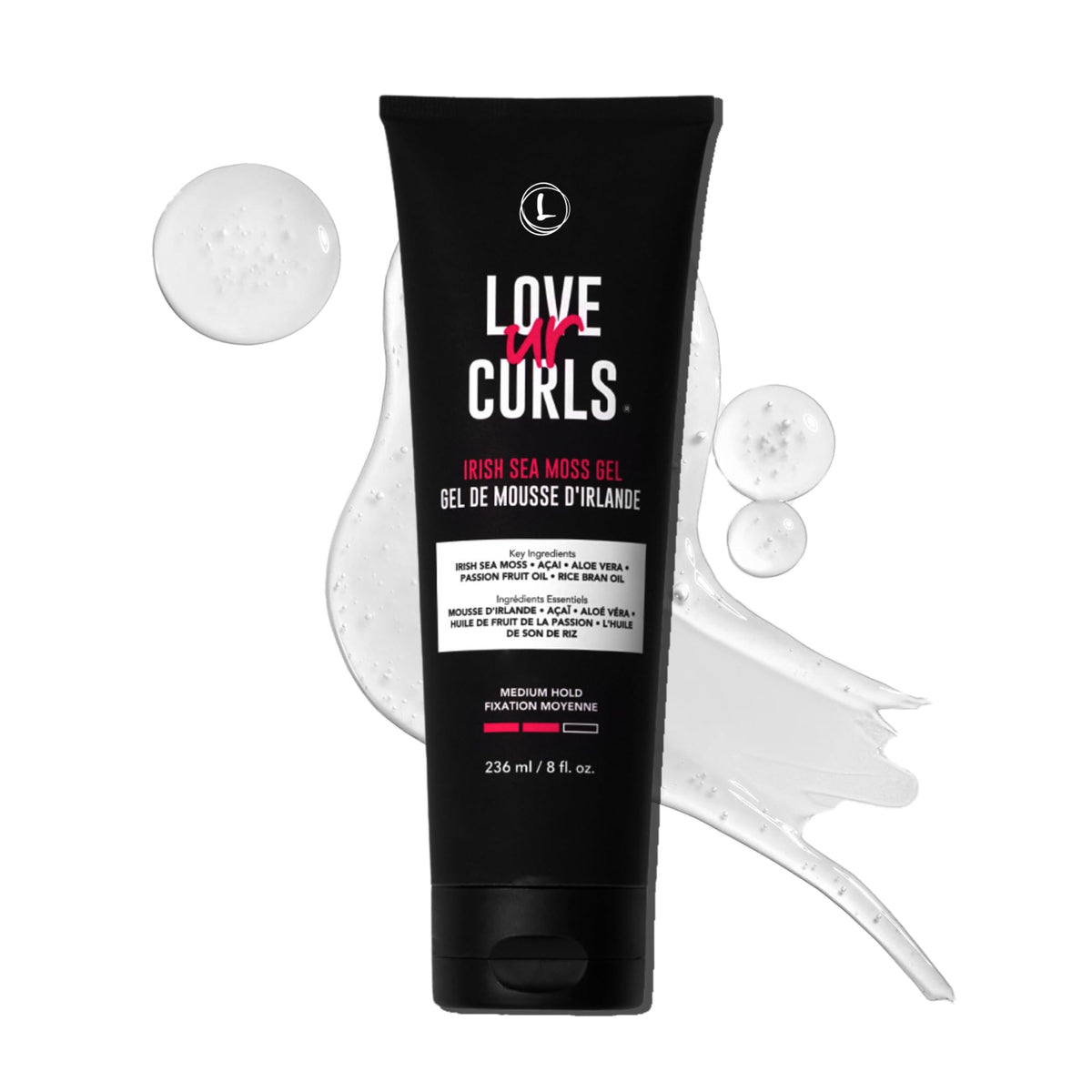 Love Ur Curls Irish Sea Moss Hair Gel, Medium Hold, 236mL