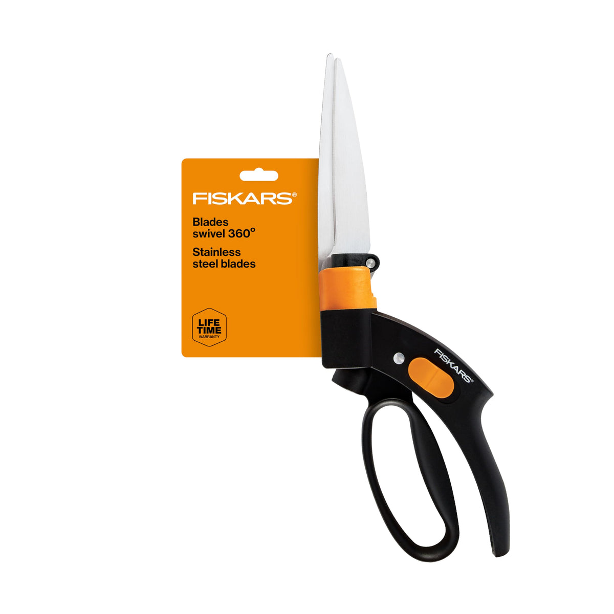 Fiskars Shear Ease Grass Shears, 5 in Stainless Steel Blades