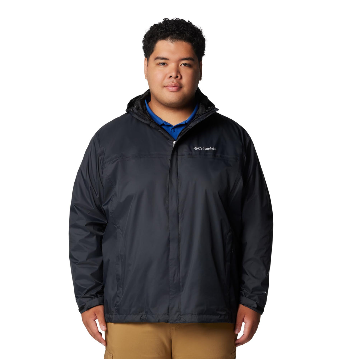 Columbia Men's Watertight II Waterproof Rain Jacket, Black, Large