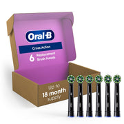 Oral-B CrossAction Replacement Brush Heads, Black, 6 Count