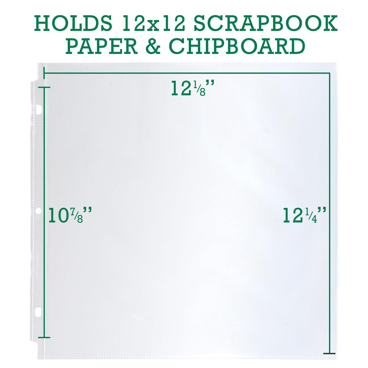 Samsill Scrapbook Refill Pages, 12x12 Inch, 50 Pack