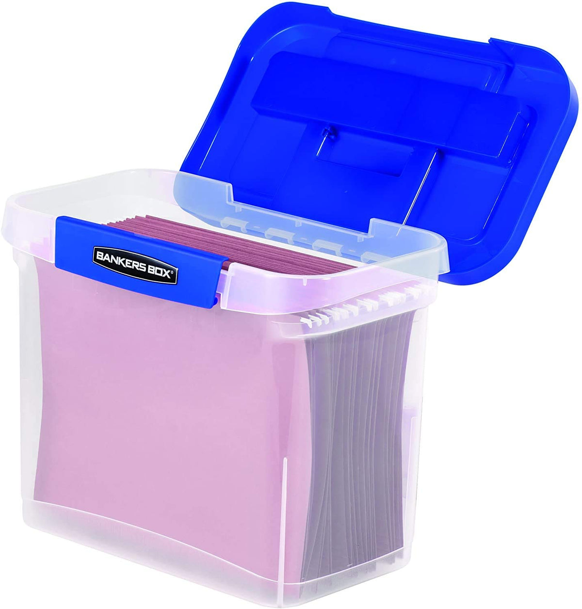 Bankers Box Heavy Duty Plastic File Box, Letter, 1 Pack, 0086304