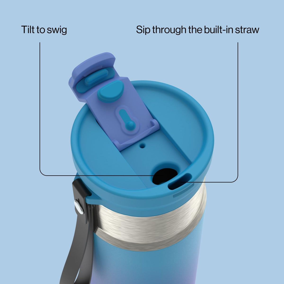 Contigo DualSip Compact Water Bottle, 16oz