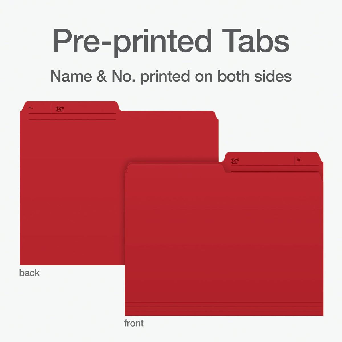 Pendaflex 1/2 Cut Tab File Folders, Letter Size, Red, 100/Box