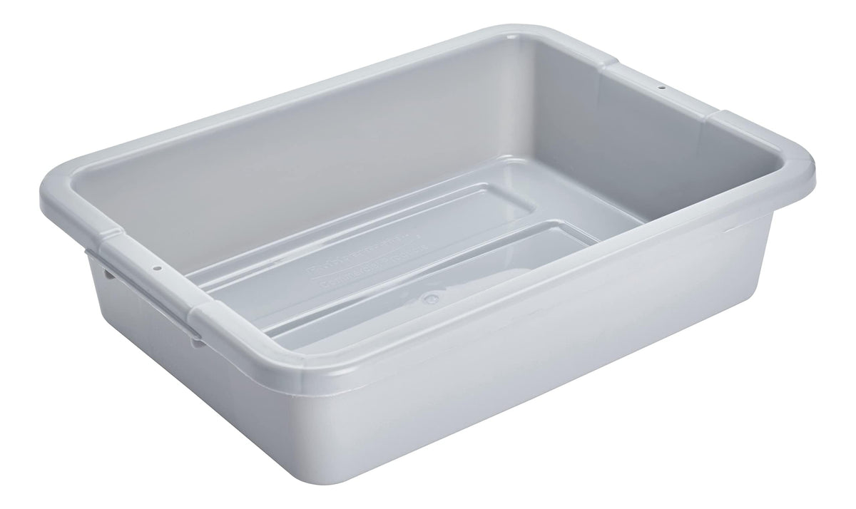 Rubbermaid Commercial Standard Bus/Utility Box, 4.6 Gallon, Gray