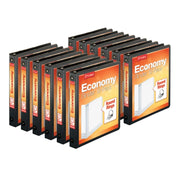 Cardinal ClearVue Economy Value Binders, 1 Inch, Black, 12 Pack