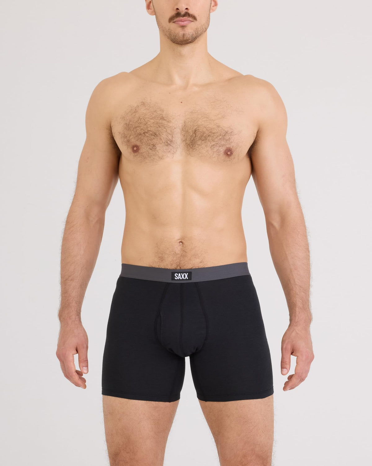 SAXX Men's Core Cotton Boxer Brief Fly, 3-Pack, Black/Graphite, L