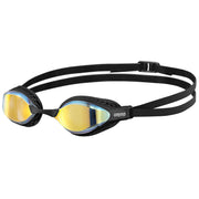 Arena Air-Speed Anti-Fog Swim Goggles, Yellow Copper Mirror/Black