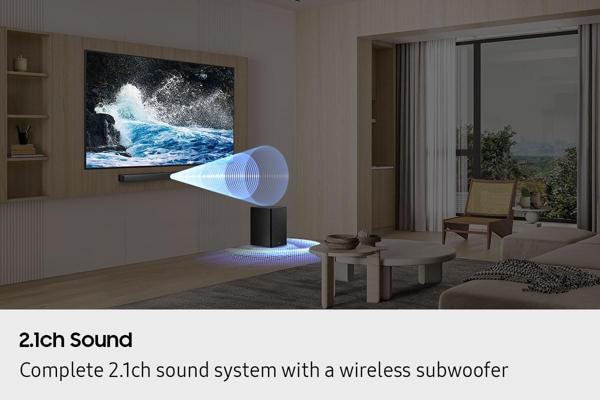 Samsung HW-B550F/ZC 2.1 Channel Sound Bar with Subwoofer, 300W