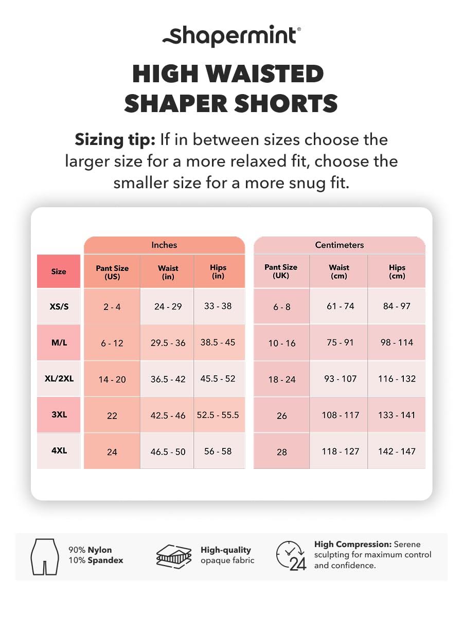 Shapermint High-Waisted Shaper Shorts, Nude, Small
