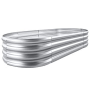 Land Guard Galvanized Oval Raised Garden Bed Kit, Large
