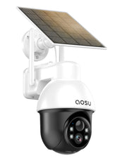 AOSU Solar Security Camera with Panoramic PTZ, 2K