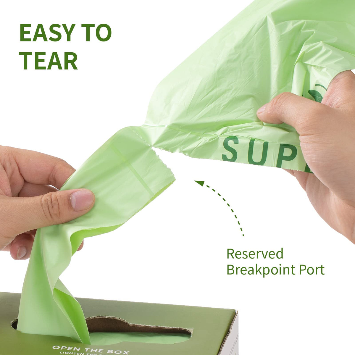 Superbio Compostable Food Scrap Bags, 6L, 50 Count