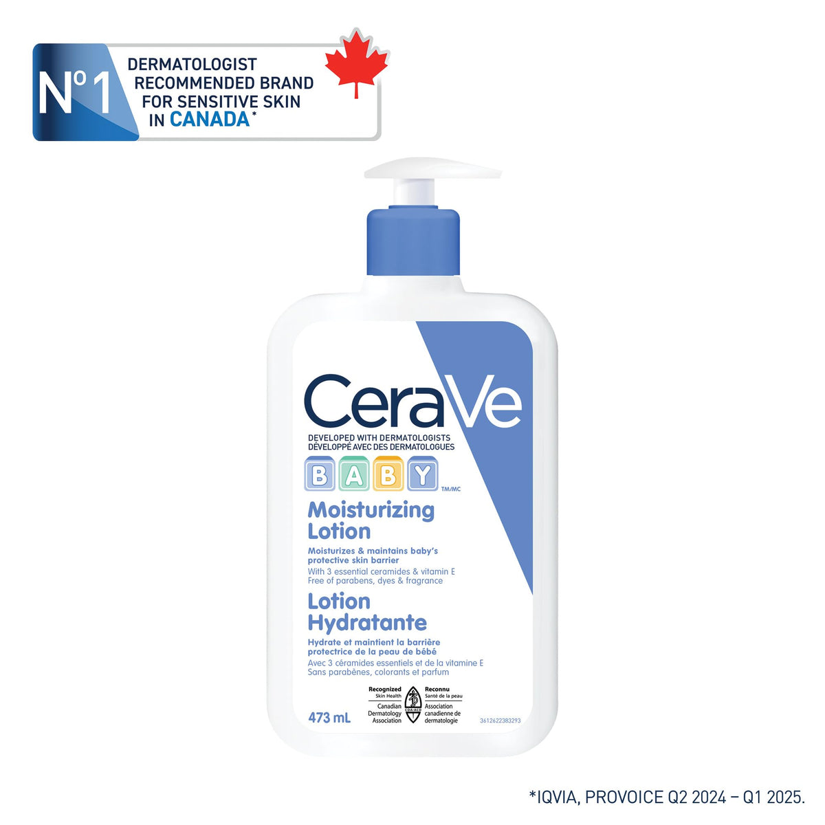 CeraVe Baby Moisturizing Lotion, Fragrance-Free, 473 ml